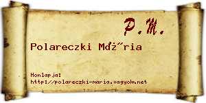 Polareczki Mária névjegykártya